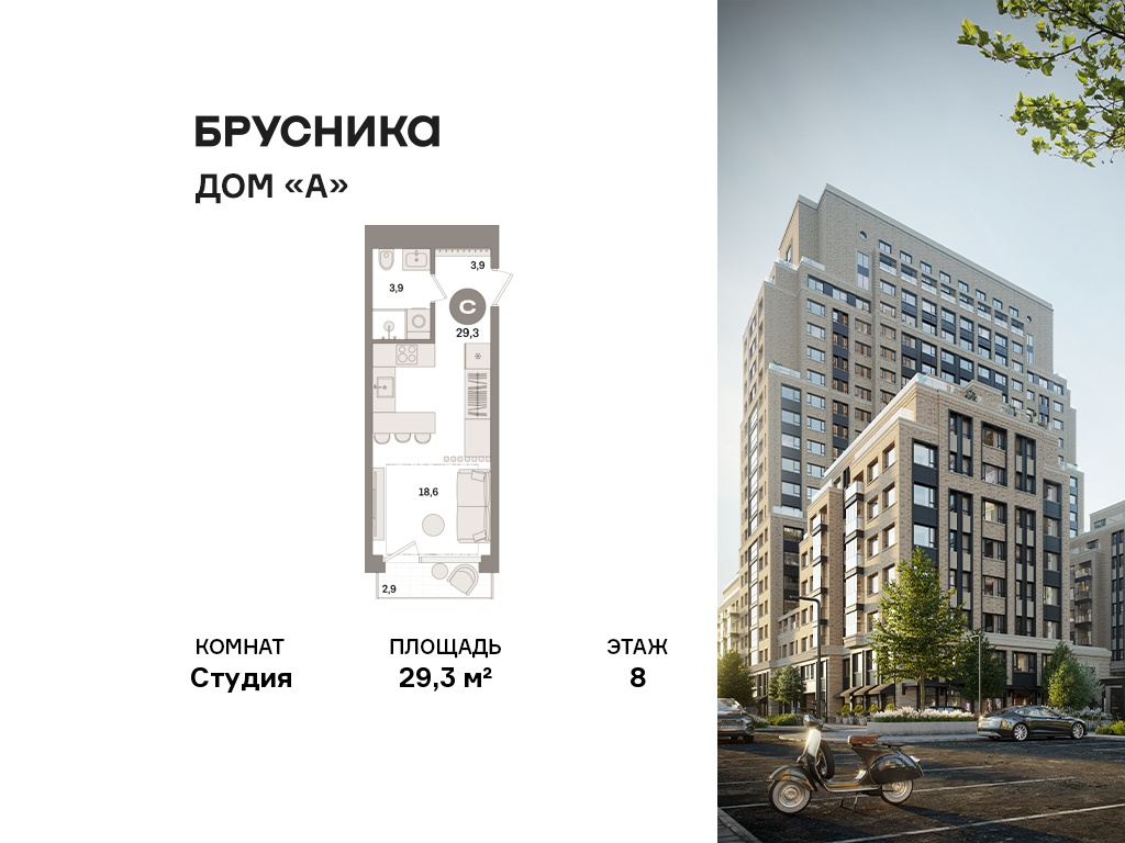 Планировка Студия