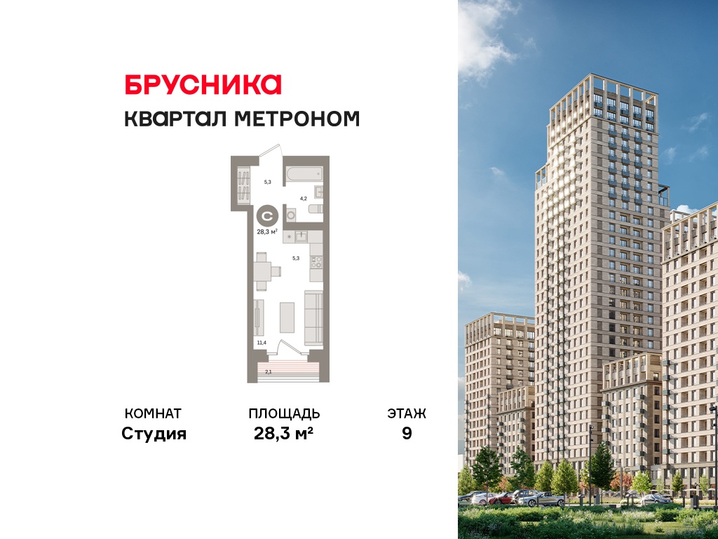 Планировка Студия