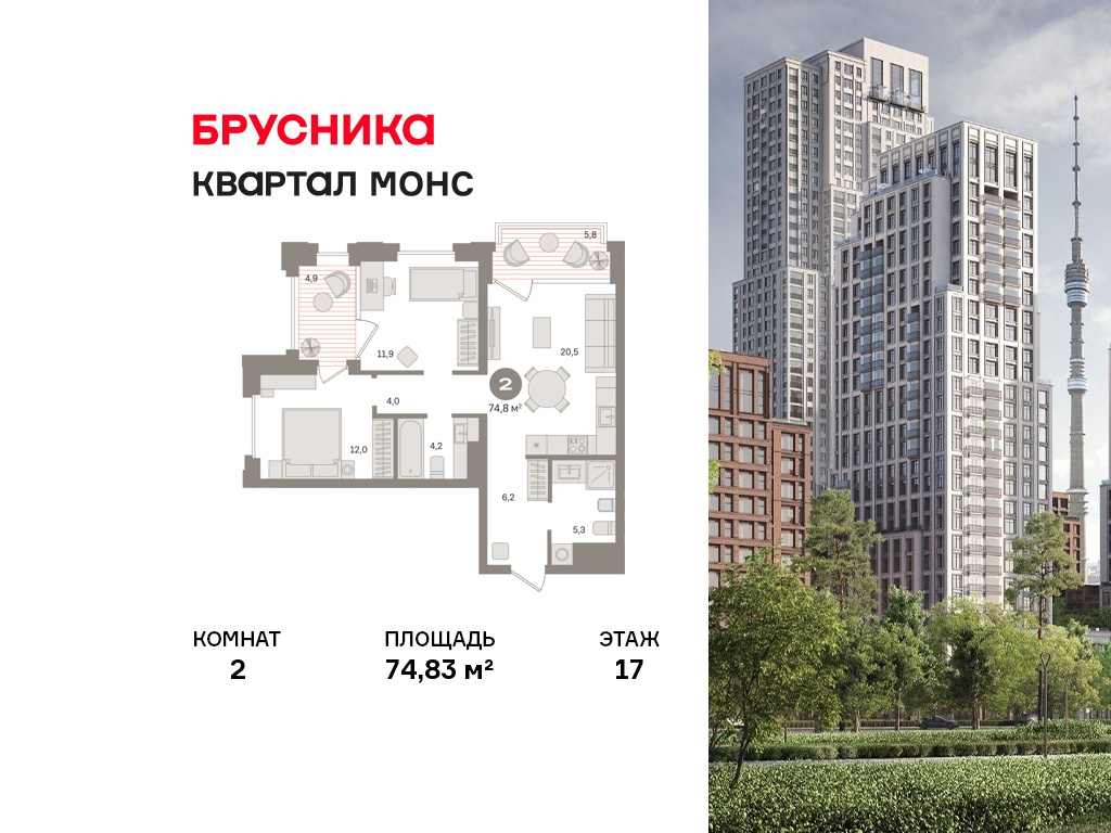 Планировка 2-комн.